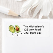 Ausnahmsweise Avocado Couple Address Label (Insitu)