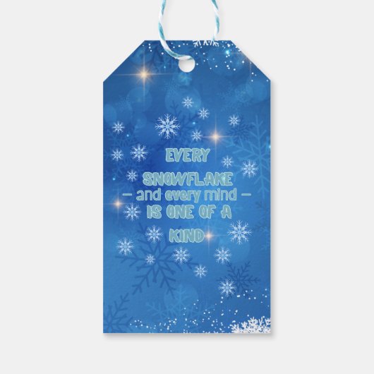 Ausome Winter – One of a Kind Snowflake Giraffe Geschenkanhänger (Rückseite)