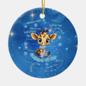 Ausome Winter – One of a Kind Snowflake Giraffe Keramik Ornament (Vorne)