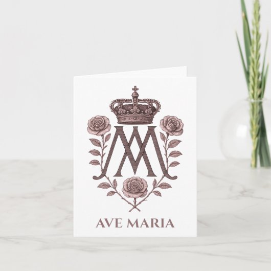 Auspice Maria Ave Maria Prayer Card Karte (Vorderseite)