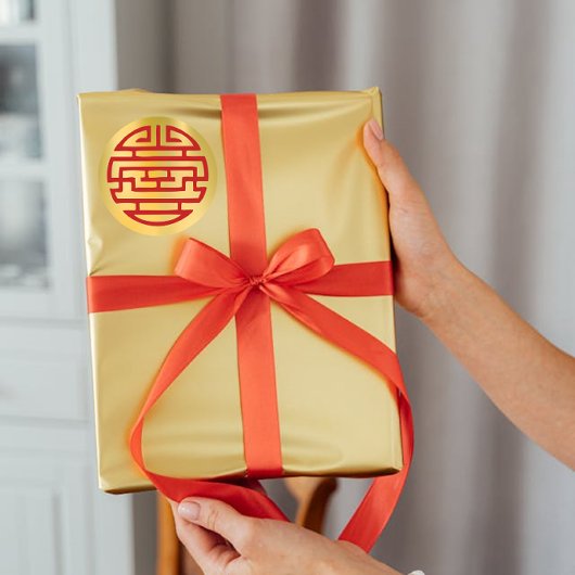 Auspicious Accessoires Chinesische New Year Sticke Runder Aufkleber