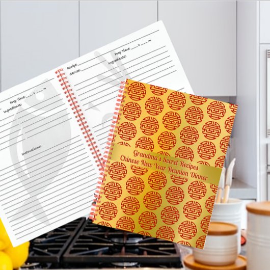Auspicious Accessoires Chinesisches Neujahrsrezept Notizblock