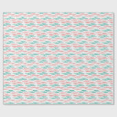 Auspicious Cloud Bands in Teal and Flamingo Geschenkpapier (Flach)