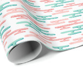 Auspicious Cloud Bands in Teal and Flamingo Geschenkpapier (Rolleneckpunkt)
