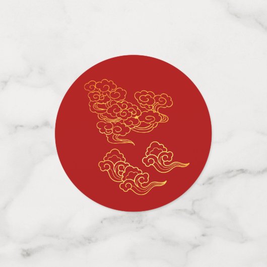 Auspicious Clouds Chinesisches Neujahr Rabbit 2023 Konfetti (Klein Vorderseite)