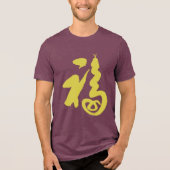 Auspicious "Fu-Snake" Tri-Blend Shirt (Vorderseite)