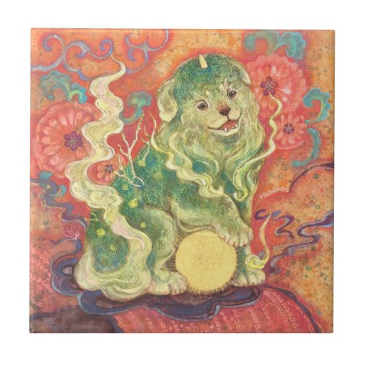 Auspicious Komainu: Guardian of Yuzen Dreams (A) Fliese (Vorderseite)