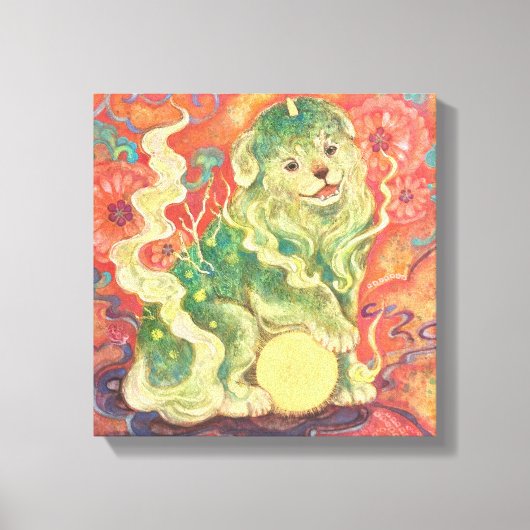 Auspicious Komainu: Guardian of Yuzen Dreams (A Fo Leinwanddruck (Vorderseite)