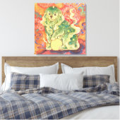 Auspicious Komainu: Guardian of Yuzen Dreams (Un  Leinwanddruck (Insitu (Schlafzimmer))