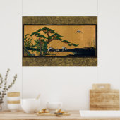 Auspicious pine, bamboo, Plum, Crane, and, turtles Poster (Küche)