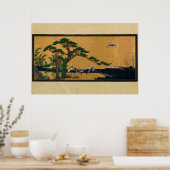 Auspicious pine, bamboo, Plum, Crane, and, turtles Poster (Küche)