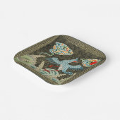 Auspicious Tide & Phoenix steigendes chinesisches Pappteller (Gewinkelt)