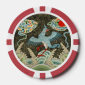 Auspicious Tide & Phoenix steigendes chinesisches  Pokerchips (Vorderseite)