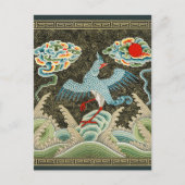 Auspicious Tide & Phoenix steigendes chinesisches Postkarte (Vorderseite)
