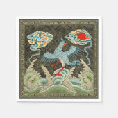 Auspicious Tide & Phoenix steigendes chinesisches  Serviette (Vorderseite)