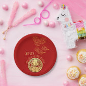 Auspicious Wolken Chinesisch Neujahr Rabbit 2023 P Pappteller (Party)