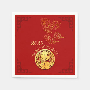 Auspicious Wolken Chinesisch Neujahr Rabbit PN Serviette
