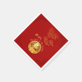 Auspicious Wolken Chinesisch Neujahr Rabbit PN Serviette (Ecke)