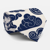 Auspicious Wolken Traditionelle chinesische Muster Krawatte (Gerollt)