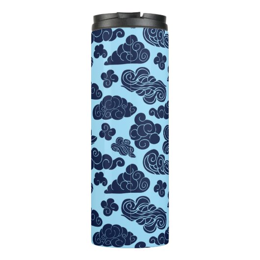 Auspicious Wolken Traditionelle chinesische T Must Thermosbecher (Rückseite)