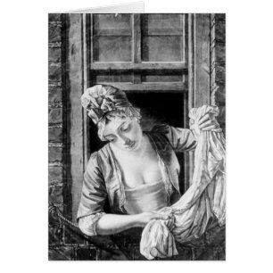 Auspressendes Waschen der Frau