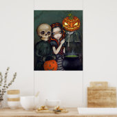 Ausprobieren oder Behandeln von halloween Art Prin Poster (Küche)