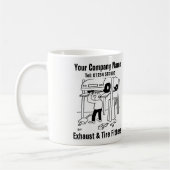 Auspuff- und Reifentechnik. Garage Kaffeetasse (Links)