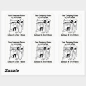 Auspuff- und Reifentechniker Business-Aufkleber Quadratischer Aufkleber (Blatt)