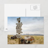 Ausrangierte Autos, Route 66, Arizona Postkarte (Vorne/Hinten)