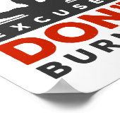 Ausreden brennen keine Kalorien | Gym Motivierend Poster (Ecke)