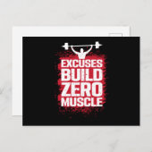 Ausreden Null-Muskel Postkarte (Vorne/Hinten)