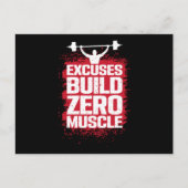 Ausreden Null-Muskel Postkarte (Vorderseite)