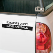 Ausreden rettete Tiere nicht vegan Autoaufkleber (Auf Lkw)