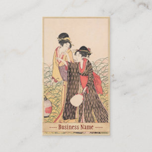 Ausreißer in Musashino Kitagawa Utamaro japanische Visitenkarte