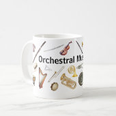 Ausrichtung. 11 Unze. Orchestrale Instrument-Tasse Kaffeetasse (Vorderseite Links)