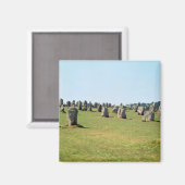 Ausrichtung der stehenden Steine, Megalithik Magnet (Vorderseite/Rückseite)