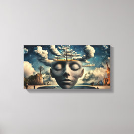 Ausrichtung der Wasserbohrung - Gestrickte Canvas Leinwanddruck