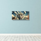 Ausrichtung der Wasserbohrung - Gestrickte Canvas Leinwanddruck (Insitu (Holzboden))