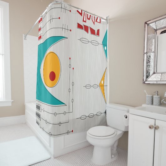 Ausrichtung des Planeten-Duschvorhangs Duschvorhang (Beispiel)