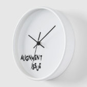 Ausrichtungsproblem Stille Typografie Wanduhr (Winkel)