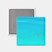 Ausrigger-Kanu im Bora-Bora-Magneten Magnet (Vorderseite/Rückseite)