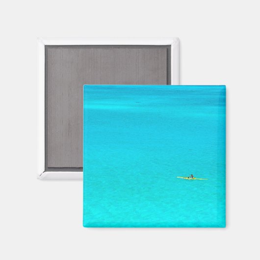 Ausrigger-Kanu im Bora-Bora-Magneten Magnet (Vorderseite/Rückseite)