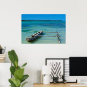 Ausrigger Kanu im Schwarzen Ozean Poster (Heimbüro)