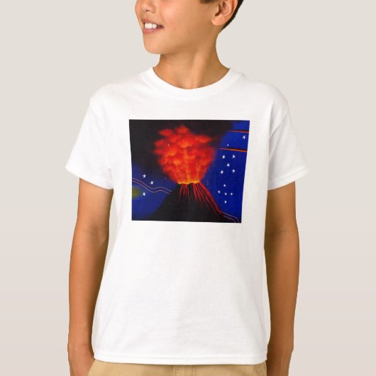 Ausrottung des Vulkans und der Sterne T-Shirt (Vorderseite)