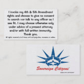 Ausruf der Verfassungsrecht-Karten Visitenkarte (Vorne/Hinten)