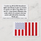 Ausruf der Verfassungsrecht-Karten Visitenkarte (Vorne/Hinten)