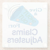 Ausruf für Schadensregulierer Glasuntersetzer (Rückseite)