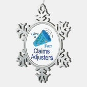 Ausruf für Schadensregulierer Schneeflocken Zinn-Ornament (Rechts)