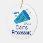 Ausrufe für Schadenregulierungsbeauftragte Keramik Ornament (Links)