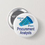 Ausrufen für Analysten im Beschaffungswesen Button (Vorne & Hinten)